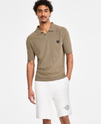 Hugo Boss - Men's Cotton-Blend Logo Relaxed Polo Sweater