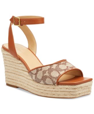 COACH - Women's Signature Textile Jacquard Espadrille Sandals