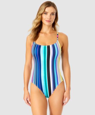 Anne Cole - Women's Barcode Stripe Classic One-Piece Swimsuit