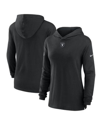 Nike - Women's  Black Las Vegas Raiders Sideline Performance Long Sleeve Hoodie T-Shirt