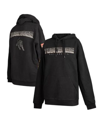 FISLL - Men's  Black Tuskegee Golden Tigers Puff Print Sliced Pullover Hoodie