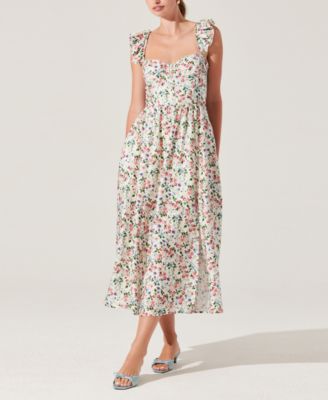 ASTR the Label - Women's Wedelia Floral Print Sleeveless Midi Dress