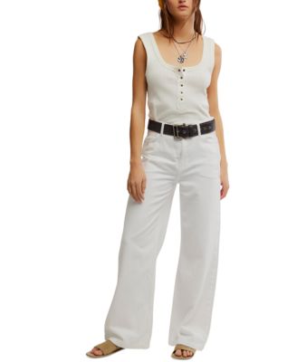 Free People - Women's Stride High Rise Wide-Leg Jeans