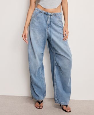 Good American - Women's Lite Linen Denim Parachute Pants