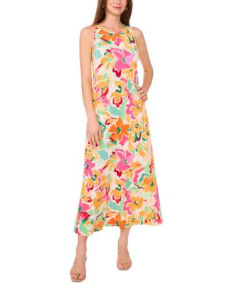 Vince Camuto - Women's Floral-Print Keyhole Maxi Dress