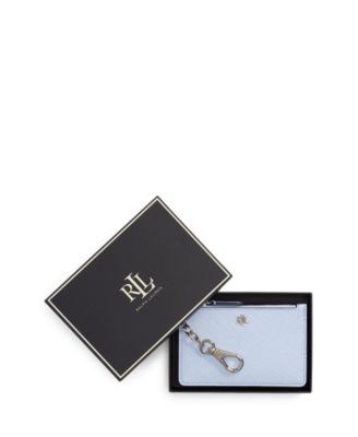 Lauren Ralph Lauren - Crosshatch Leather Zip Card Case
