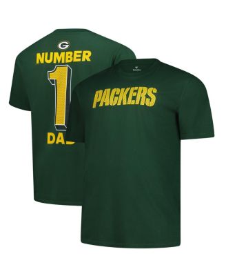 Fanatics - Men's Green Green Bay Packers Big Tall Number One Dad T-Shirt