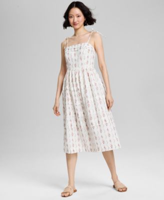 And Now This - Women's Printed Tiered Midi Dress