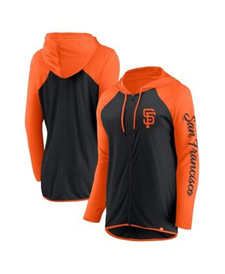 Fanatics - Women's  Black/Orange San Francisco Giants Script Sleeve Full-Zip Hoodie