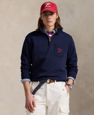 Polo Ralph Lauren - Men's Double-Knit Mesh Collared Sweatshirt