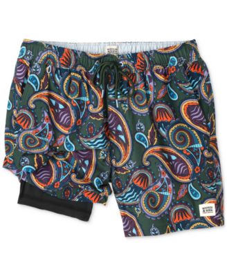 SCOTCH & SODA - Men's Miami Ice Paisley Swim Trunks