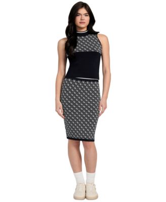 GUESS - Women's Lise 4G-Logo Pull-On Sweater Skirt