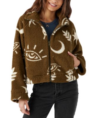O'Neill - Juniors' Rori Printed Zip-Front Long-Sleeve Jacket