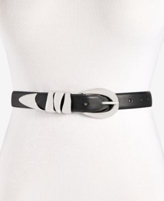 On 34th - Skinny Sculptural Buckle Belt