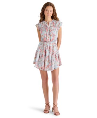 Steve Madden - Women's Faith Cap-Sleeve Button-Front Dress