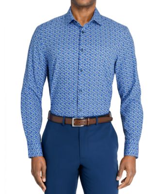 ConStruct - Men's Slim Fit Floral 4-Way Stretch Performance Dress Shirt