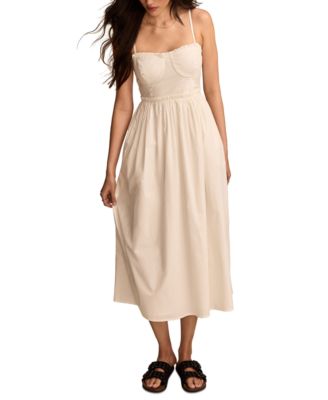 Lucky Brand - Women's Empire Corset Poplin Midi Dress