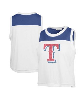 '47 Brand - 47 Brand Women's White Texas Rangers Premier Zoey Waist Length Tank Top