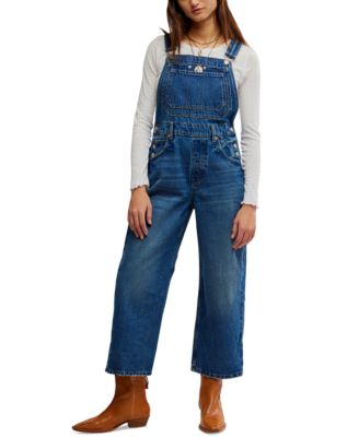 Free People - Women's Deep Trance Cotton Cropped Overalls