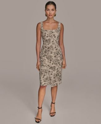 Donna Karan New York - Women's Sleeveless Jacquard Sheath Dress