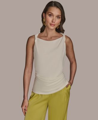 Donna Karan New York - Petite Shoulder-Twist Sleeveless Top