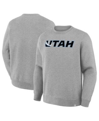 Fanatics - Men's Heather Gray Utah Mammoth Combo Legacy Fleece Sweatshirt