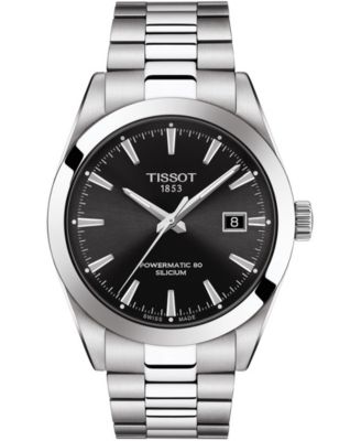 Tissot - Men's Swiss Automatic T-Classic Gentleman Powermatic 80 Silicium Stainless Steel Bracelet Watch 40mm