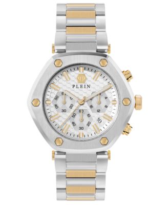 Philipp Plein - Men's The Hexagon Chronograph Two-Tone Stainless Steel Bracelet Watch 42mm