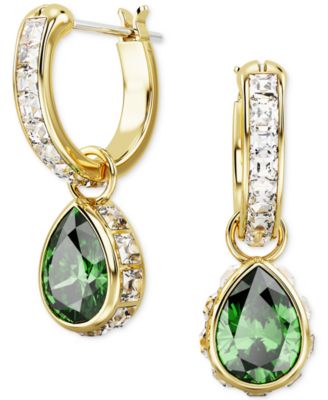 Swarovski - Gold-Tone Mixed Crystal Charm Hoop Earrings