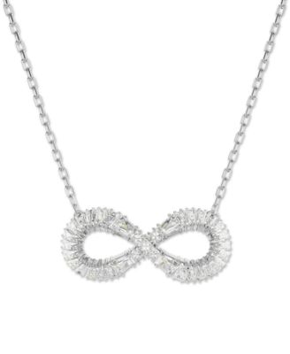 Swarovski - Rhodium-Plated Crystal Infinity Pendant Necklace, 15" + 2-3/4" extender