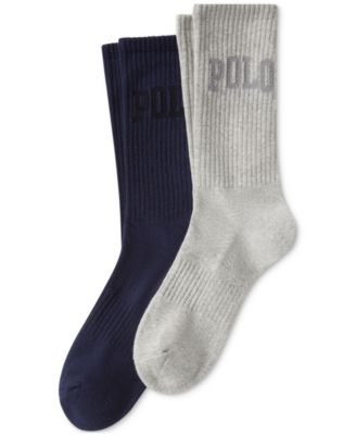 Polo Ralph Lauren - Men's 2-Pk. Tonal Logo Crew Socks