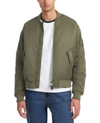 GUESS JEANS - Men's Water-Repellent Full-Zip Bomber Jacket
