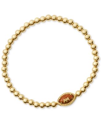 Kendra Scott - Gold-Tone Football Charm Beaded Stretch Bracelet