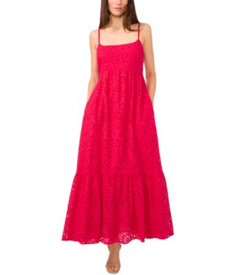 1.STATE - Women's Eyelet Detail Cotton Maxi Dress
