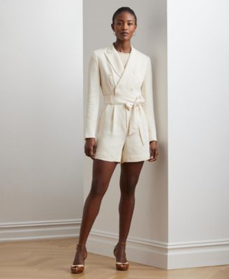 Lauren Ralph Lauren - Women's Belted Double-Breasted Cady Romper