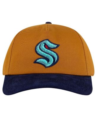 American Needle - Men's Tan/Deep Sea Blue Seattle Kraken Burnett Adjustable Hat