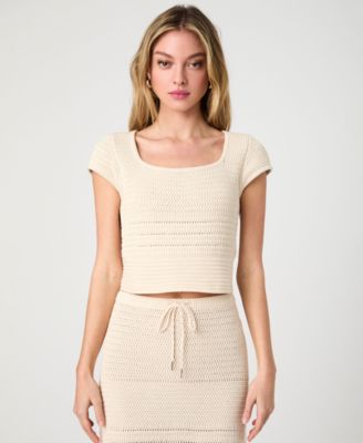 French Connection - Women's Nellis Cotton Collage Short Sleeve Top