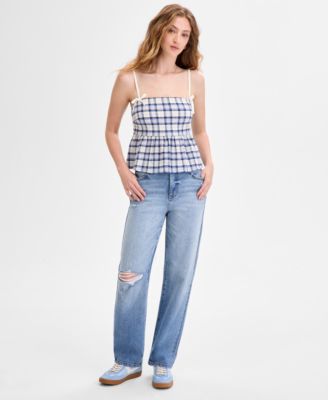 Celebrity Pink - Juniors' Distressed Straight-Leg Denim Jeans