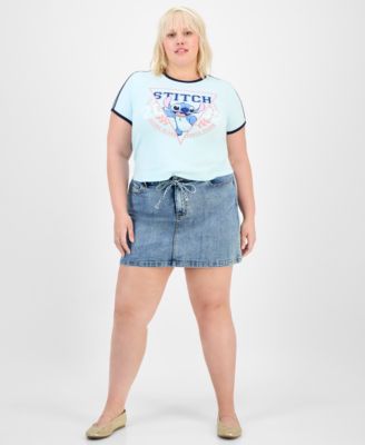 Disney - Trendy Plus Athletic Stitch Ringer Tee