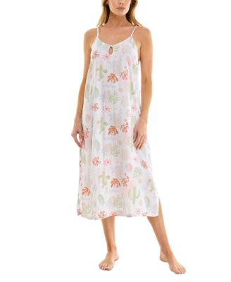 Roudelain - Women's Printed Spaghetti-Strap Sleep Dress