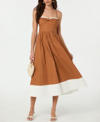 ASTR the Label - Women's Knotted-Bust Midi Dress