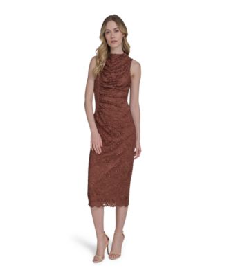 Vince Camuto - Women's Lace Sleeveless Bodycon Midi Dress