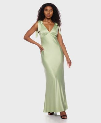 B Darlin - Juniors' Sleeveless Satin Maxi Dress