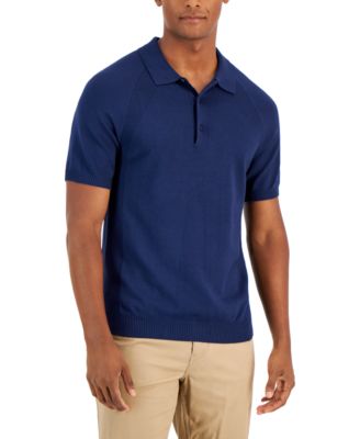 Alfani - Men's Regular-Fit Sweater-Knit Polo Shirt