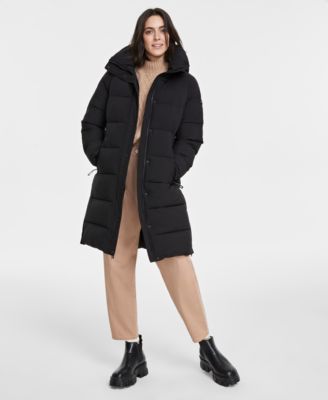 BCBGMAXAZRIA - Women's Hooded Collared Puffer Coat