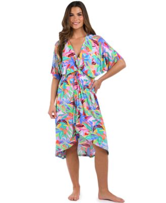 La Blanca - Women's Tropi-Flage Jersey Twist Dress Cover-Up