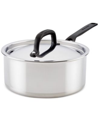 KitchenAid - Stainless Steel 5-Ply Clad 3 Qt. Covered Saucepan