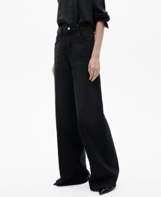 MANGO - Women's High-Waist Wideleg Jeans