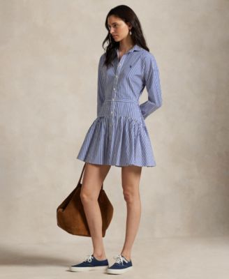 Polo Ralph Lauren - Women's Striped Cotton Paneled Shirtdress