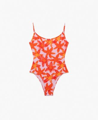 MANGO - Women's Floral Print Swimsuit